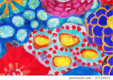 Abstract colorful beautiful geometric illustration 87128631