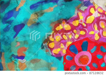 Abstract colorful beautiful geometric illustration 87128632