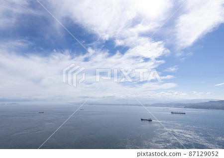 Kurushima Kaikyo Bridge seen from Oshima Koyama (Shimanami Kaido) 87129052