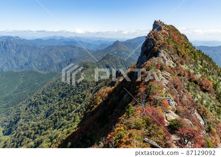 Mountain scenery of Mt. Ishizuchi (Tengu Peak) Mountain scenery of Mt. Ishizuchi (Tengu Peak) 87129092