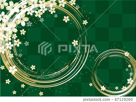 金葉櫻花_刷圖案_綠色格子圖案背景1203 金葉櫻花_刷圖案_綠色格子圖案背景1203 87129260