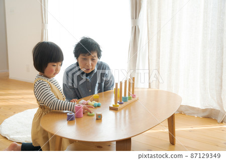 Grandma and grandson Grandma and grandson 87129349