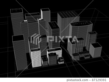 Buildings Buildings City Wires Wires Monochrome Black and White Line Drawing Gradation inversion Buildings Buildings City Wires Wires Monochrome Black and White Line Drawing Gradation inversion 87129391