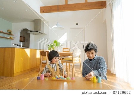 Grandma and grandson 87129692