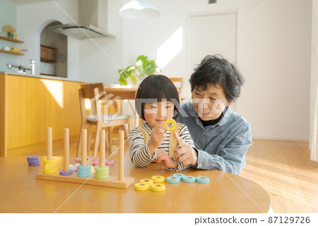 Grandma and grandson Grandma and grandson 87129726