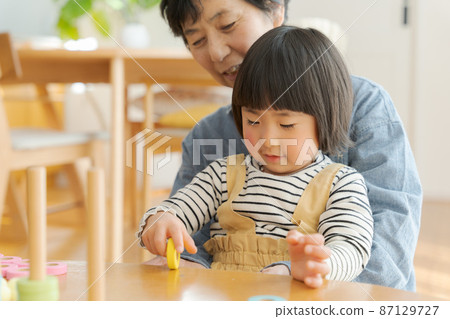 Grandma and grandson Grandma and grandson 87129727