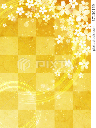金葉櫻花_棋盤背景_垂直1193 87130169