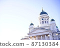 Blue sky and Helsinki Cathedral 87130384