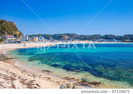 100 selections of beaches in Japan, Katsuura, Boso Peninsula, Moriya Beach (Moriya Beach) 87130675