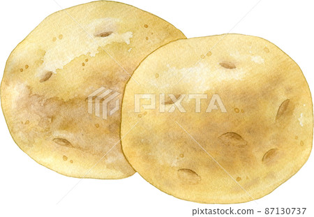 Illustration of potatoes (2 pieces) 87130737
