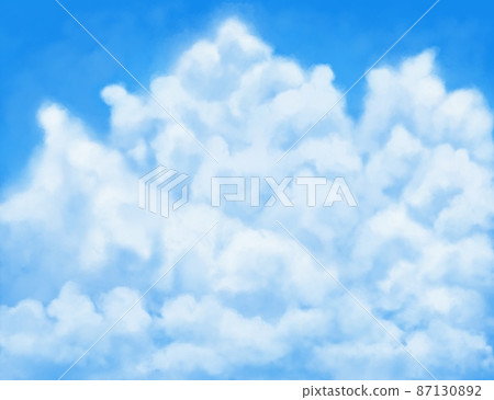 感受藍天和夏天的積雨雲 87130892