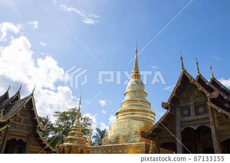 Phra Singh temple. landmark for tourist at Chiang Mai,Thailand. This temple in the old city center of Chiang Mai,Thailand. Phra Singh temple. landmark for tourist at Chiang Mai,Thailand. This temple in the old city center of Chiang Mai,Thailand. 87133155