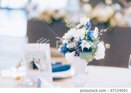 Wedding reception table setting Wedding reception table setting 87134081