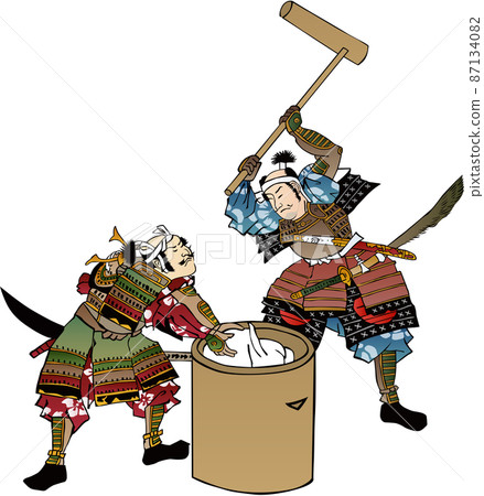 Ukiyo-e, a military commander with rice cakes, part 3 Ukiyo-e, a military commander with rice cakes, part 3 87134082