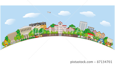 Vector illustration of cityscape. 87134701