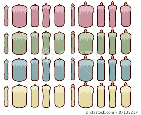 Simple cute candle set (pastel) Simple cute candle set (pastel) 87135217
