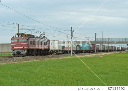 北陸本線加賀-笠間-三河JR貨運EF81-10(富山) 北陸本線加賀-笠間-三河JR貨運EF81-10(富山) 87135392
