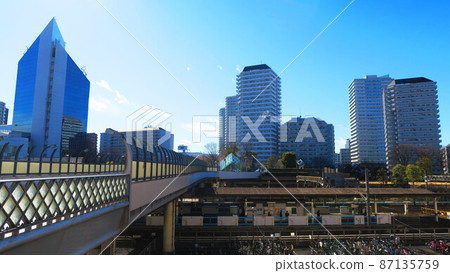 Scenery of Kawaguchi Station of JR East in Kawaguchi City, Saitama Prefecture and its surroundings (photographed in February 2022) 87135759