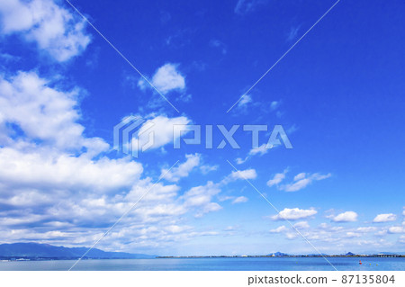 Lake Biwa shore Nagisa park scenery Lake Biwa shore Nagisa park scenery 87135804