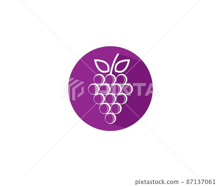 Grape vector icon 87137061