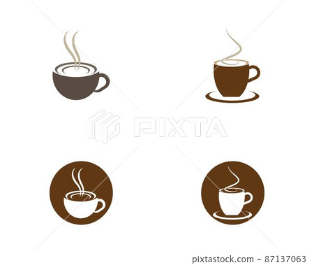 Coffee cup symbol vector icon 87137063