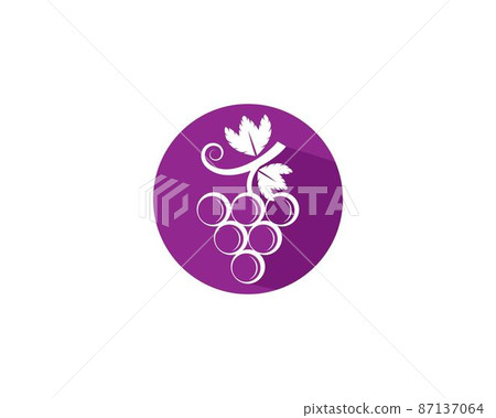 Grape vector icon 87137064
