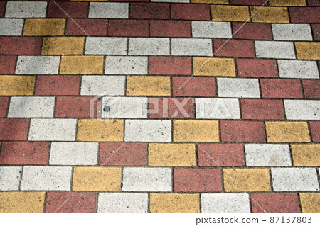Sidewalks, roads, tiles, colorful patterns, patterns 87137803