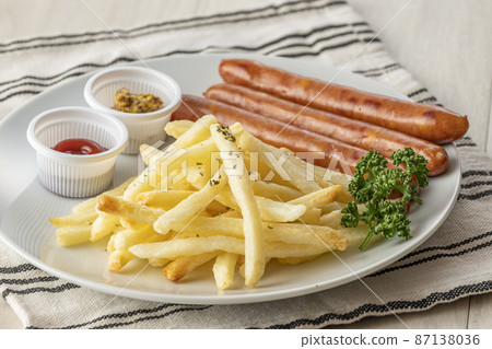 French fries and wieners French fries and wieners 87138036