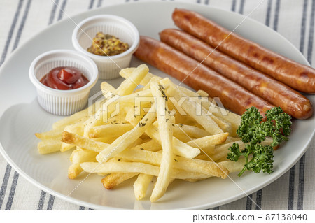 French fries and wieners French fries and wieners 87138040