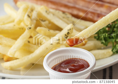 French fries and wieners French fries and wieners 87138045