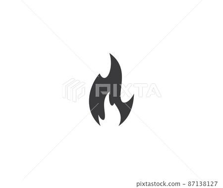 Fire symbol vector icon 87138127
