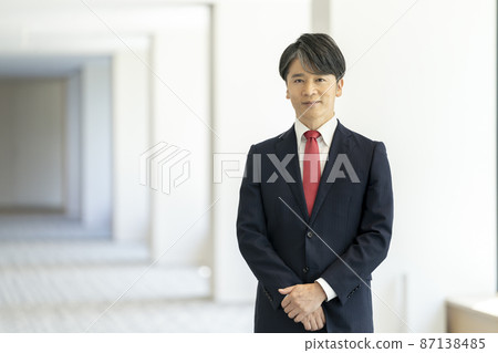 50's businessman portrait shooting cooperation "LINK FOREST" 87138485