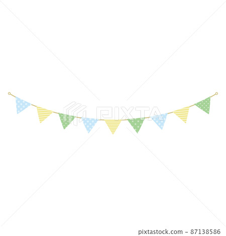 Garland with polka dots, stripes and star patterns (1 series) 87138586