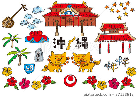 手繪沖繩插圖集 87138612