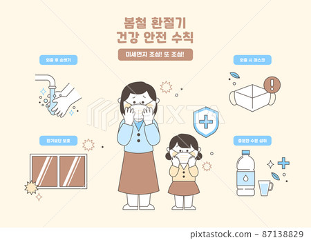 health care at the change of season, fine dust prevention 87138829