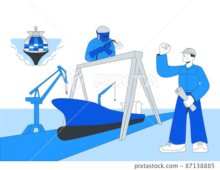 South Korea leading industry and technology, shipbuilding ships and boats 87138885