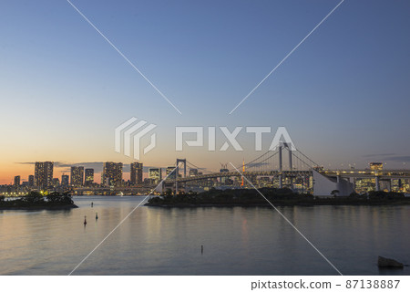 Odaiba Rainbow Bridge Night View Odaiba Marine Park 87138887