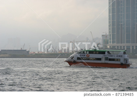 the Catamaran ferry in port at hong jong  15 may 2005 87139485