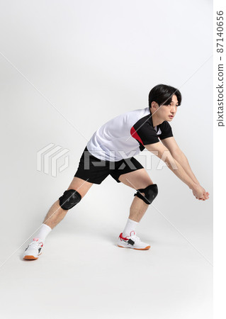 volleyball sports player, asian korean man with toss, tossing motion volleyball sports player, asian korean man with toss, tossing motion 87140656