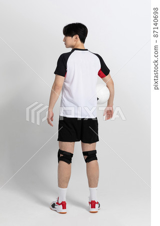volleyball sports player, asian korean man holding ball volleyball sports player, asian korean man holding ball 87140698