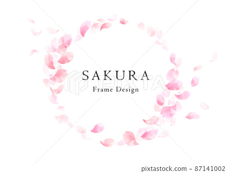 水彩櫻花框架設計 87141002