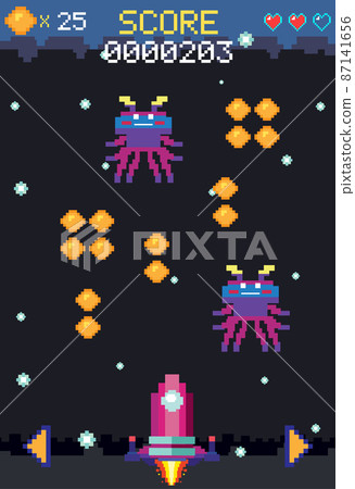 Space game user interface template 87141656