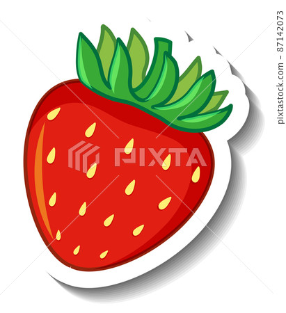 Strawberry isolated on white background - Stock Illustration [87142073 ...