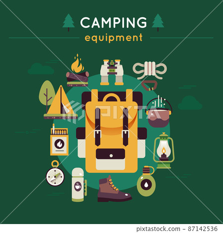 Camping Colored Composition Camping Colored Composition 87142536