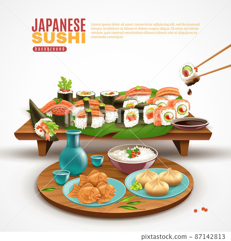 Japanese Sushi Background Japanese Sushi Background 87142813