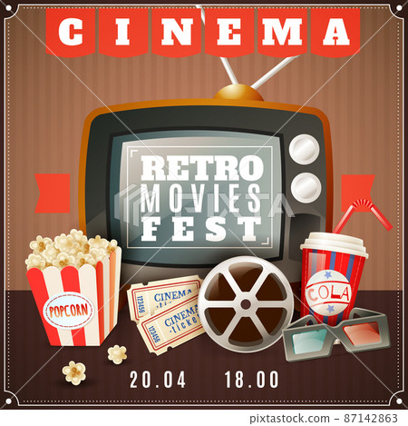 Cinema Retro Movies Festival Announcement Poster Cinema Retro Movies Festival Announcement Poster 87142863