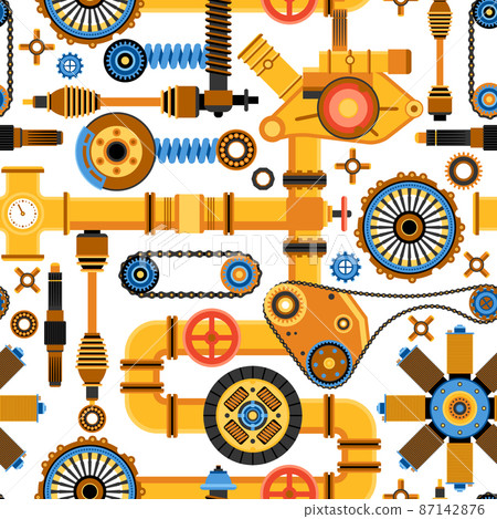 Machinery Seamless Pattern Machinery Seamless Pattern 87142876