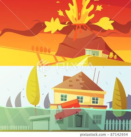 Natural Disaster Banners 87142934