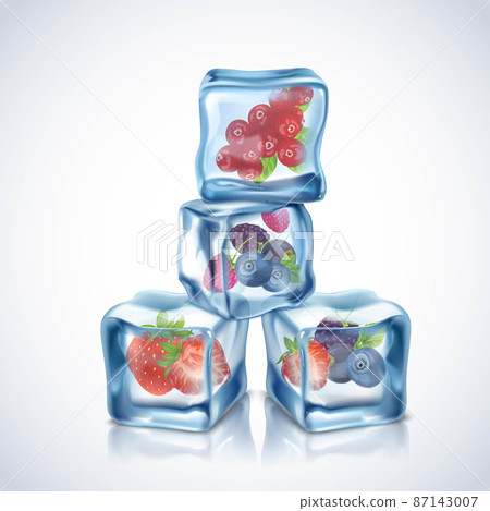 Ice Cubes With Berries Ice Cubes With Berries 87143007