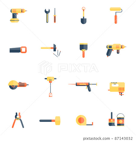 Home Repair Tools Icon Flat 87143032